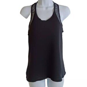 Victoria's Secret SPORT tank top Small MESH Black Stretch Athleisure Gorpcore